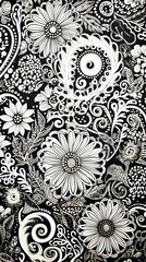Paisley Material Structure Background - Generative AI