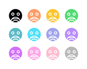 Editable scared, shocked, petrified face vector icon. Part of a big icon set family. Perfect for web and app interfaces, presentations, infographics, etc