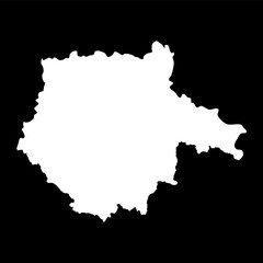 South Bohemian region administrative unit of the Czech Republic. Vector illustration.