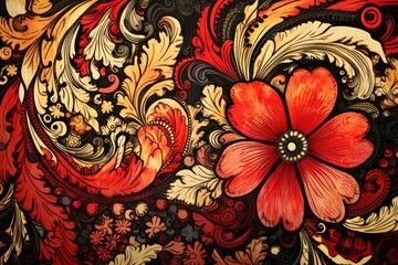 Paisley Material Structure Background - Generative AI