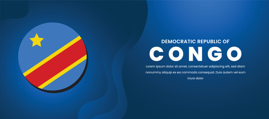 Congo Independence Day event banner vector. Celebrate on June 30th