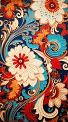 Paisley Material Structure Background - Generative AI