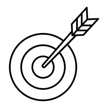 recommend clip art: Goal icon. arrow on target