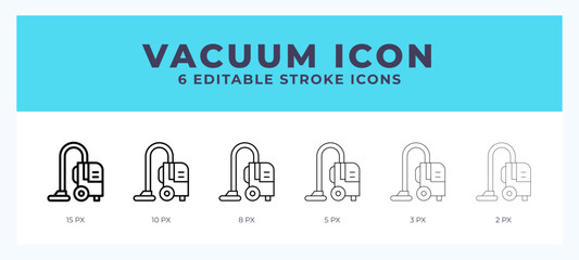 Vacuum icon. Outline. Lineal icon symbol vector. Black outline.