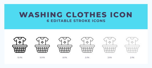 Washing clothes line icon vector illustration. Trendy styles.