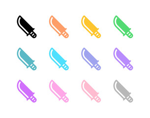 Editable knife, machete, hunting knife vector icon. Part of a big icon set family. Perfect for web and app interfaces, presentations, infographics, etc