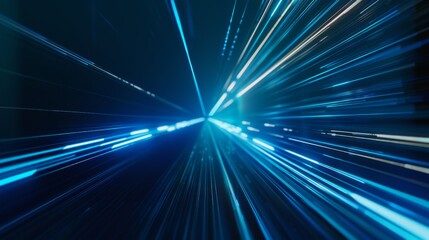 Latest Technology Advertisment with Dynamic Lines and Long Exposure, Dark Blue Progressive Background, Precisionism, Time-lapse, Press Conference, 8K Ultra HD