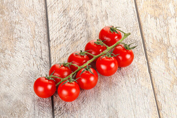 Ripe sweet cherry tomato branch