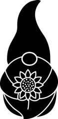 Fall Gnome silhouette.
Autumn Harvest gnome silhouette.
Thanksgiving gnome silhouette vector.