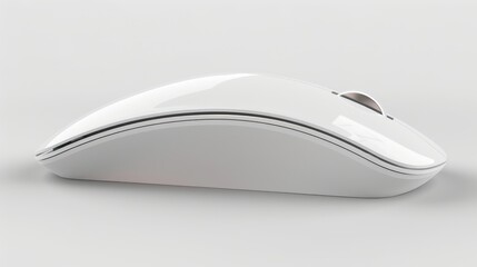 Stylish white computer mouse with sleek design