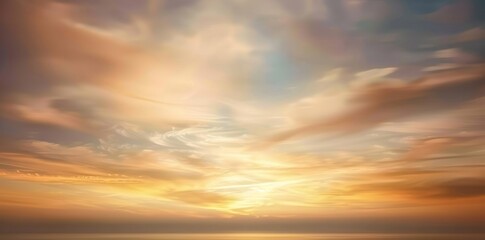 Fototapeta premium Serene Sunset Sky with Soft Clouds