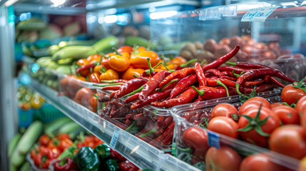 Spices like chilies and tomatoes were found in a fridge in Indonesia on June 25, 2024.