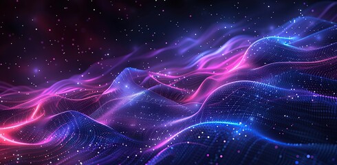 Fototapeta premium Abstract blue and purple background. Created with Generative AI