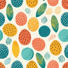 Hand drawn textured seamless patterns design