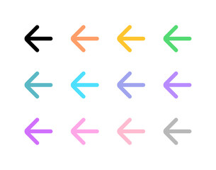 Vector single arrow chevron left icon. Black, white background. Perfect for app and web interfaces, infographics, presentations, marketing, etc.