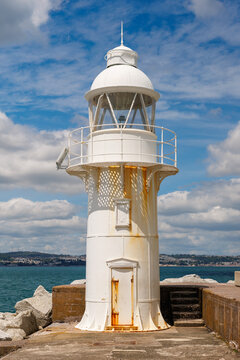 Brixham Harbour Lighthouse. Brixham, Devon, UK, June 10, 2024