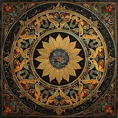Fototapeta premium Ornamental colorful mandala design with colorful pattern