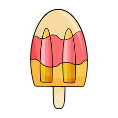 ce cream on a stick, frozen popsicles. complex composite taste. A cool dessert for a hot day. 