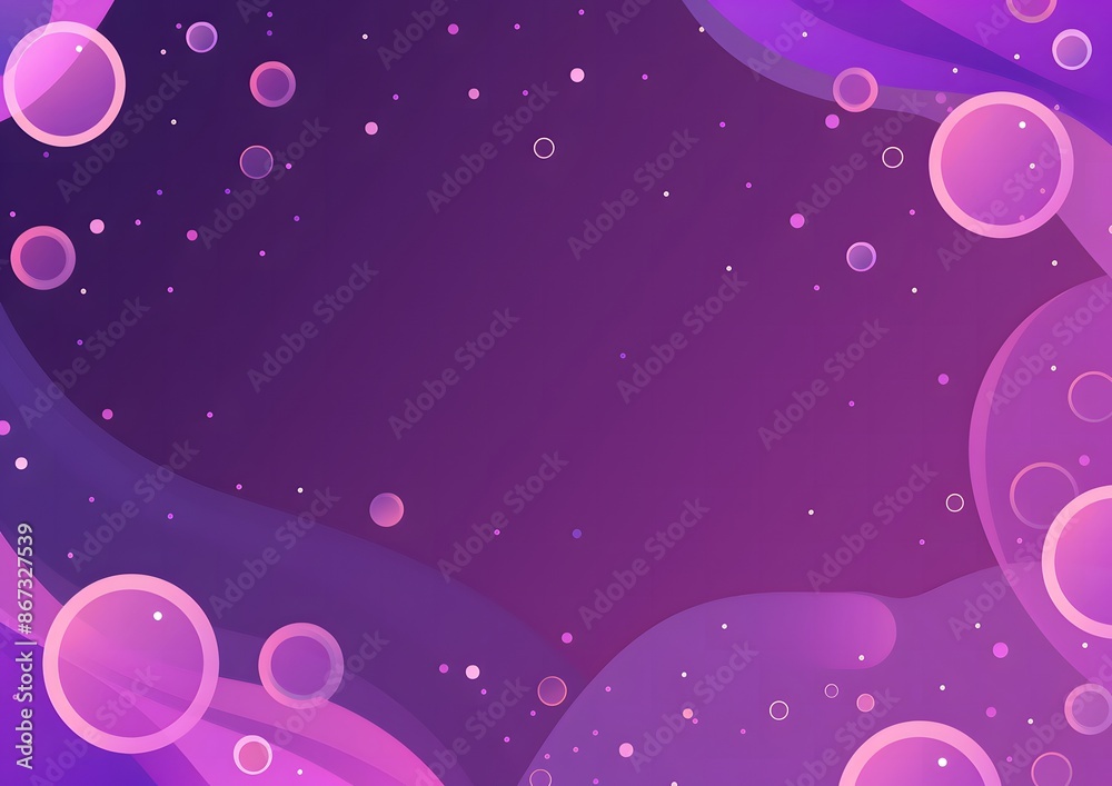 Poster Purple Circles and Dots Background