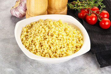 Organic wheat pasta - boiled ptitim