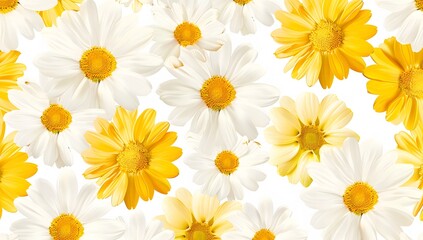 Beautiful Yellow and White Daisy Pattern