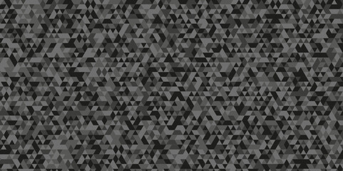 Fototapeta premium Seamless geometric pattern square shapes low polygon backdrop background. Abstract geometric wall tile and metal cube background triangle wallpaper. Gray and black polygonal background.