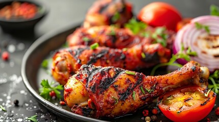 Tandoori chicken paired with crisp veggies