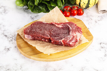 Raw rib eye beef premium steak