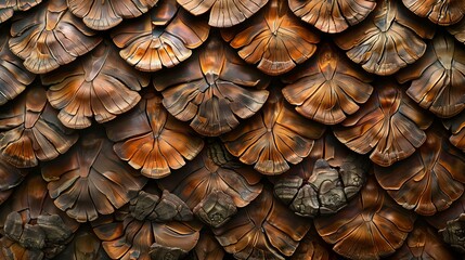 Fototapeta premium The interlocking scales of a pine cone