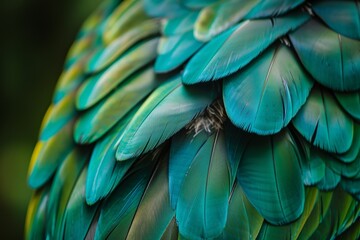 Obraz premium Peacock feathers closeup