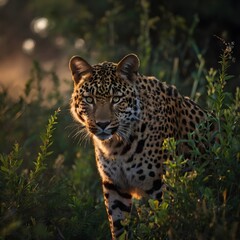 Obraz premium Unyielding Gaze : The Tiger's intense Stare at its pray