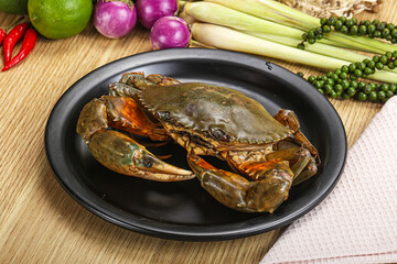 Delicous fresh raw uncooked crab
