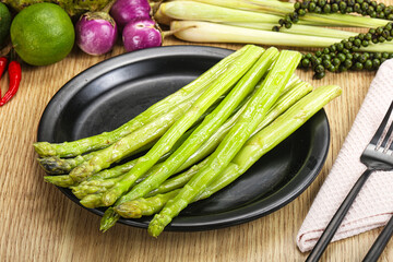Dietary cuisine - boiled aspargus stem