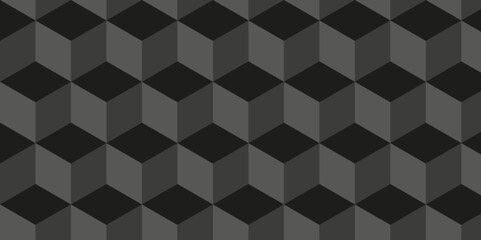 Abstract black and gray geometric style minimal blank cubic. Geometric pattern illustration mosaic, square and triangle wallpaper. seamless triangles shape mosaic backdrop art texture vector grid.