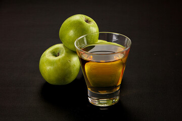 Fresh sweet natural apple juice