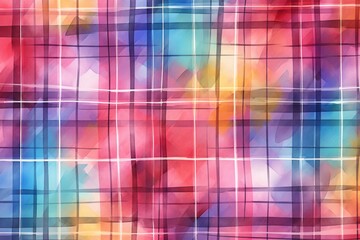 Tartan Material Structure Background - Generative AI