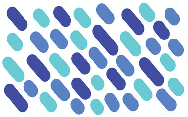 A captivating arrangement of blue and teal capsules creates a modern and visually stimulating abstract pattern, perfect for backgrounds and graphic design elements.