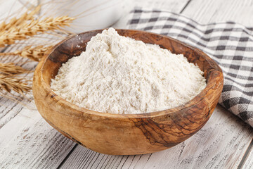 Wheat flour heap for bake