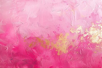 Obraz premium Pink Background Textured. Romantic Pink Backdrop with Shimmering Golden Stroke for Elegant and Glamour Design