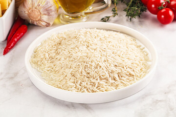 Indian cuisine - raw basmati rice