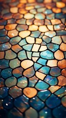Mosaic Tiles Material Structure Background - Generative AI