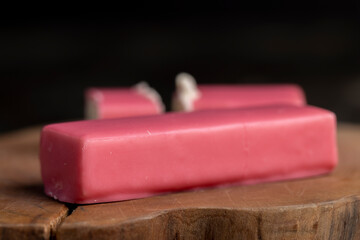 sweet soft cottage cheese in raspberry glaze