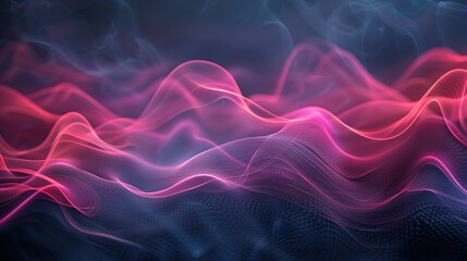 Obraz premium Eerie Abstract Waveforms in Dark Mystery - Mysterious Sound Vibration Patterns in Obscurity