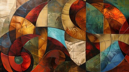 Fototapeta premium Shimmering Modern Abstract Shapes with Metallic Finish for Contemporary Design