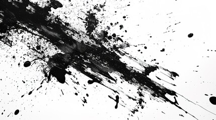 Obraz premium Dynamic Monochromatic Ink Splatter Abstract with Energetic Vibes