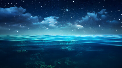 Australia's Great Barrier Reef in summer Starry sky