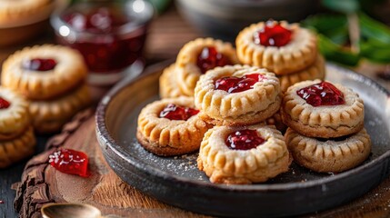 Cookies filled with jam that are made at home