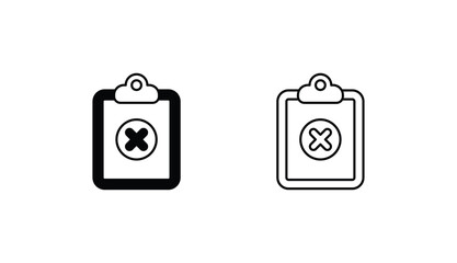 Reject icon design with white background stock illustration