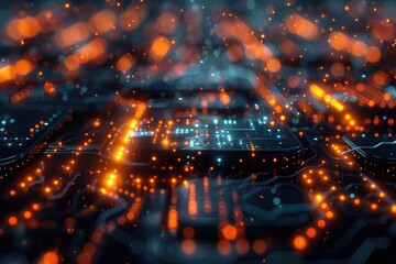 Cybernetic Dreams - Ultra-Detailed AI Neural Network Visualization with Abstract Shapes and Digital Circuits in 4K Resolution, Generative AI