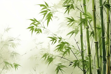 Obraz premium Bamboo Material Structure Background - Generative AI